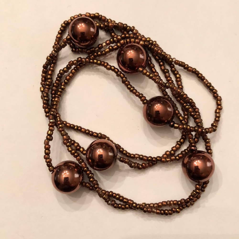 Bronze Beaded Necklace